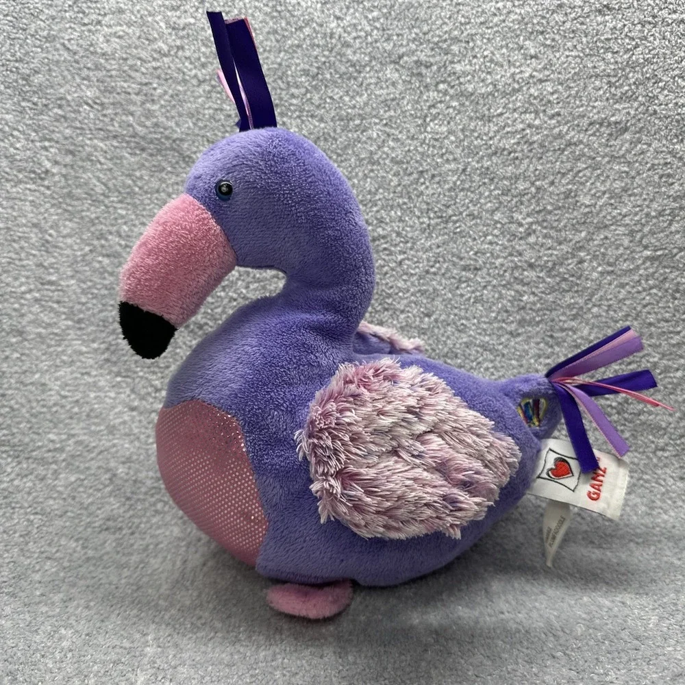 Webkinz Plumfadoodle Plush Purple Pink‎ Bird Stuffed Animal HM662 No Code